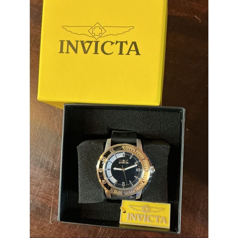 Invicta Specialty Compass Men’s Black Dial Two-Tone Bezel Watch 34097